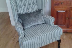 Closeup view of chair.  from project Sofa Upholstery, Bespoke Chair